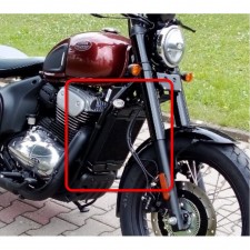 PADACÍ RÁM ČERNÝ - POUZE LEVÁ STRANA - ORIGINÁL - JAWA 350 CL, KÝVAČKA, PÉRÁK, BOBBER (VERZE PRO MALÝ CHLADIČ - OD ROKU 2024)